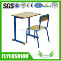 Simple Design Wooden Single Student Desk And Chair For Sale
